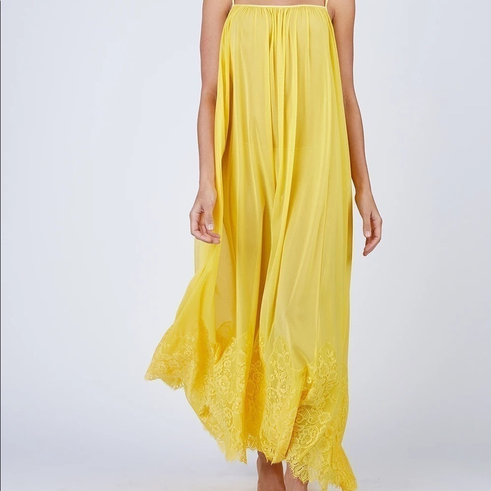 We are HAH Mad Maxi Chiffon Lemon Drop Dress - Picture 5 of 8